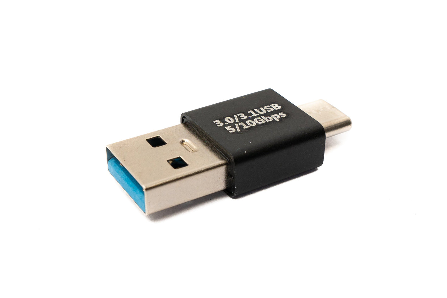 SYSTEM-S USB 3.0 Adapter Type A Male to 3.1 C Male Adapter 5 Gbit/s in Black