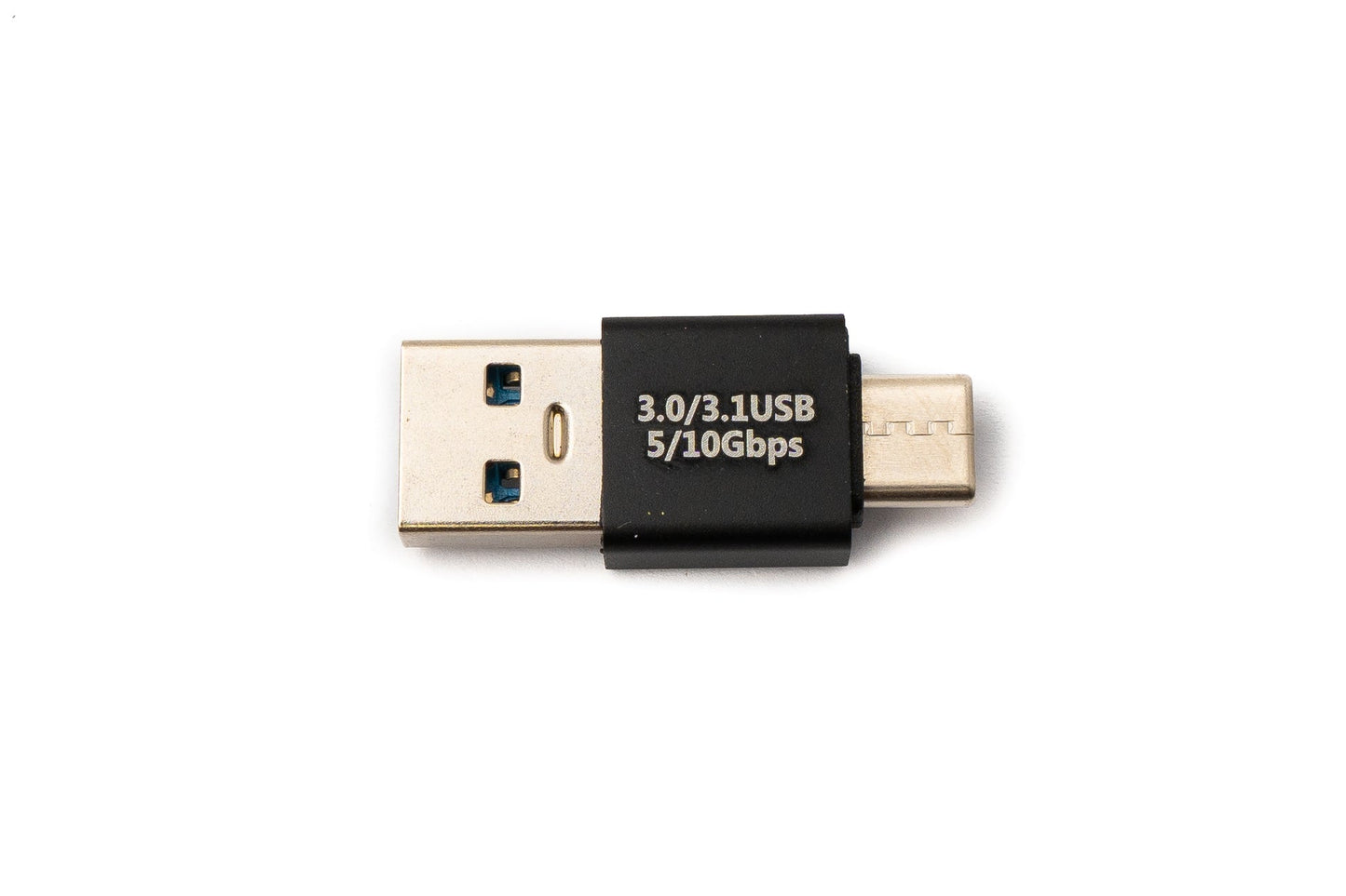 SYSTEM-S USB 3.0 Adapter Type A Male to 3.1 C Male Adapter 5 Gbit/s in Black