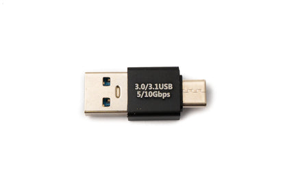 SYSTEM-S USB 3.0 Adapter Type A Male to 3.1 C Male Adapter 5 Gbit/s in Black