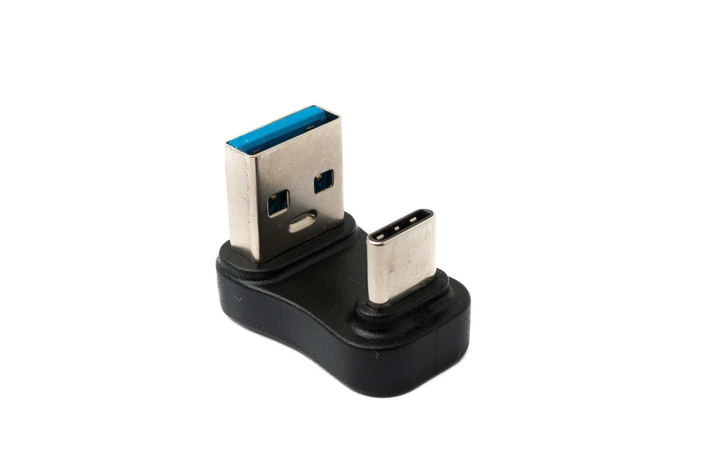 SYSTEM-S USB 3.0 Adapter Type A Male to 3.1 C Male U Turn 180° Angle 5 Gbit/s Adapter in Black
