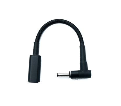 SYSTEM-S DC 20V Kabel 15 cm 3,5 x 1,35 Stecker zu USB 3.1 Typ C Buchse geflochten Winkel