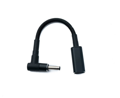 SYSTEM-S DC 20V Kabel 10 cm 4,0 x 1,35 Stecker zu USB 3.1 Typ C Buchse geflochten Winkel