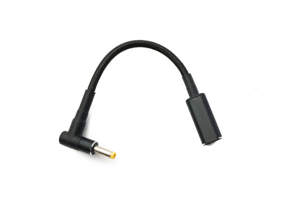 SYSTEM-S DC 20V cable 15 cm 4.0 x 1.7 plug to USB 3.1 Type C socket braided angle