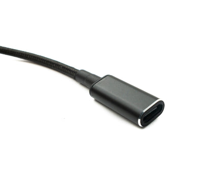 SYSTEM-S DC 20V cable 15 cm 4.0 x 1.7 plug to USB 3.1 Type C socket braided angle