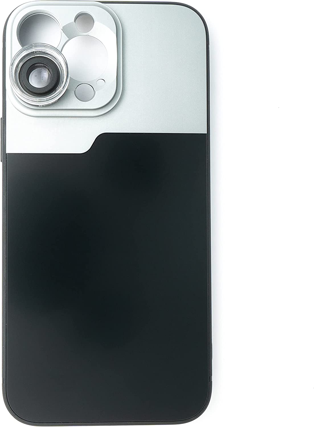 SYSTEM-S Makro Linse 30x Mikroskop Filter mit Hülle in Schwarz für iPhone 14 Pro Max
