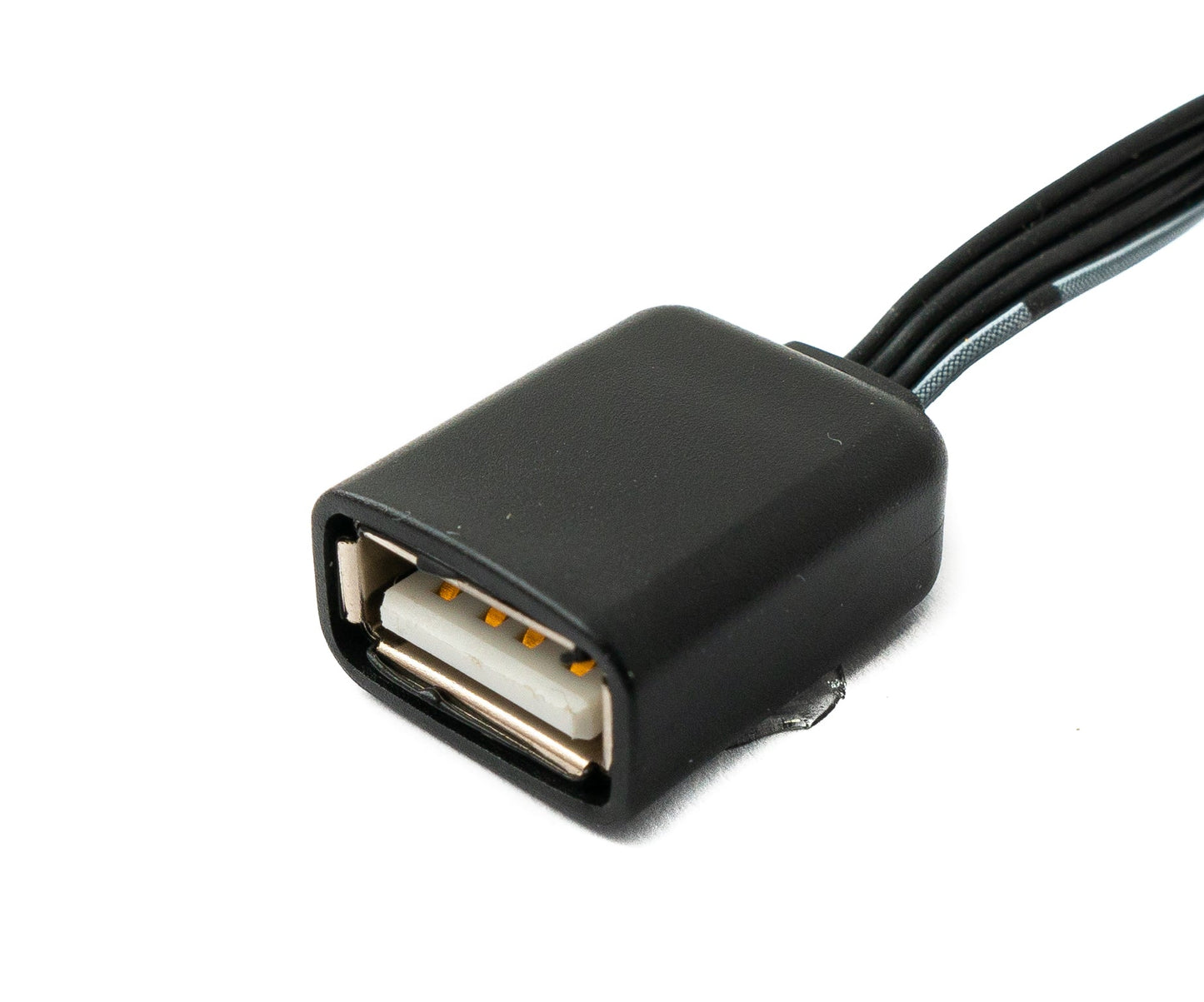 SYSTEM-S USB 2.0 cable 13 cm Type A male to female short flat in black