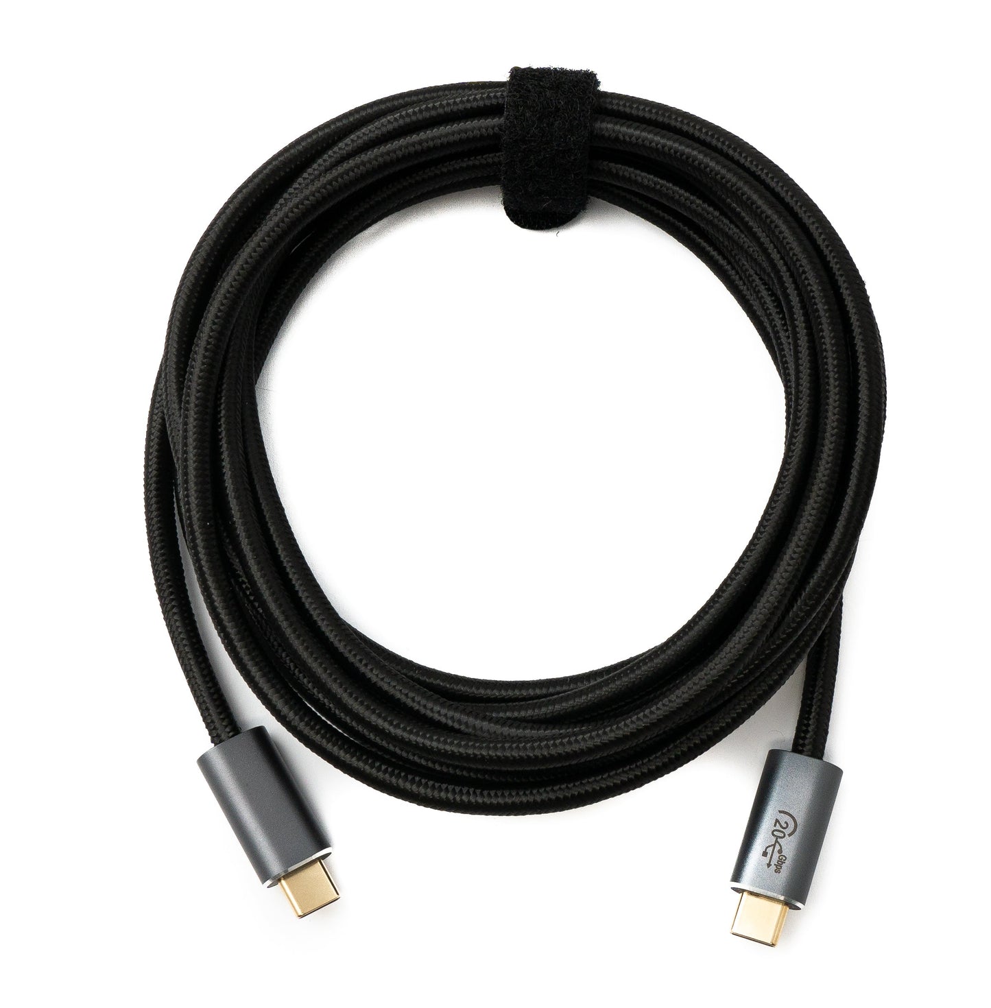 SYSTEM-S USB 3.2 Gen 2 Kabel 300 cm Typ C Stecker zu Stecker geflochten Schwarz