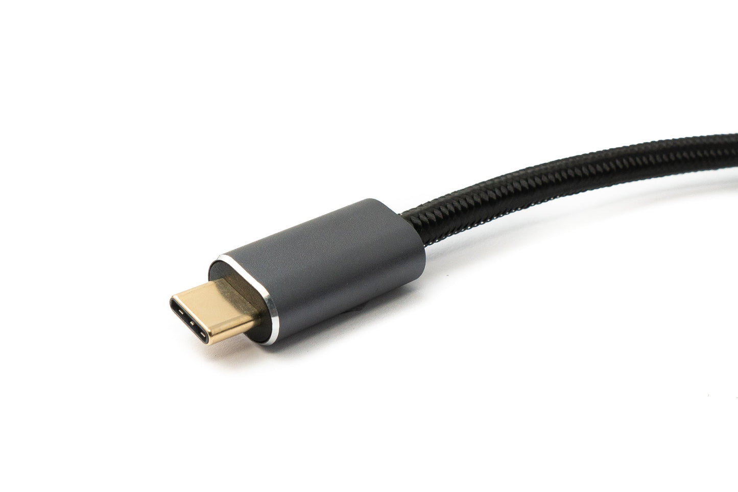 SYSTEM-S USB 3.2 Gen 2 Kabel 300 cm Typ C Stecker zu Stecker geflochten Schwarz