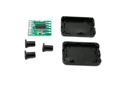 SYSTEM-S USB 2.0 PCBA Hub 1 zu 2 Splitter mit Hülle Leiterplatte Adapter in Schwarz