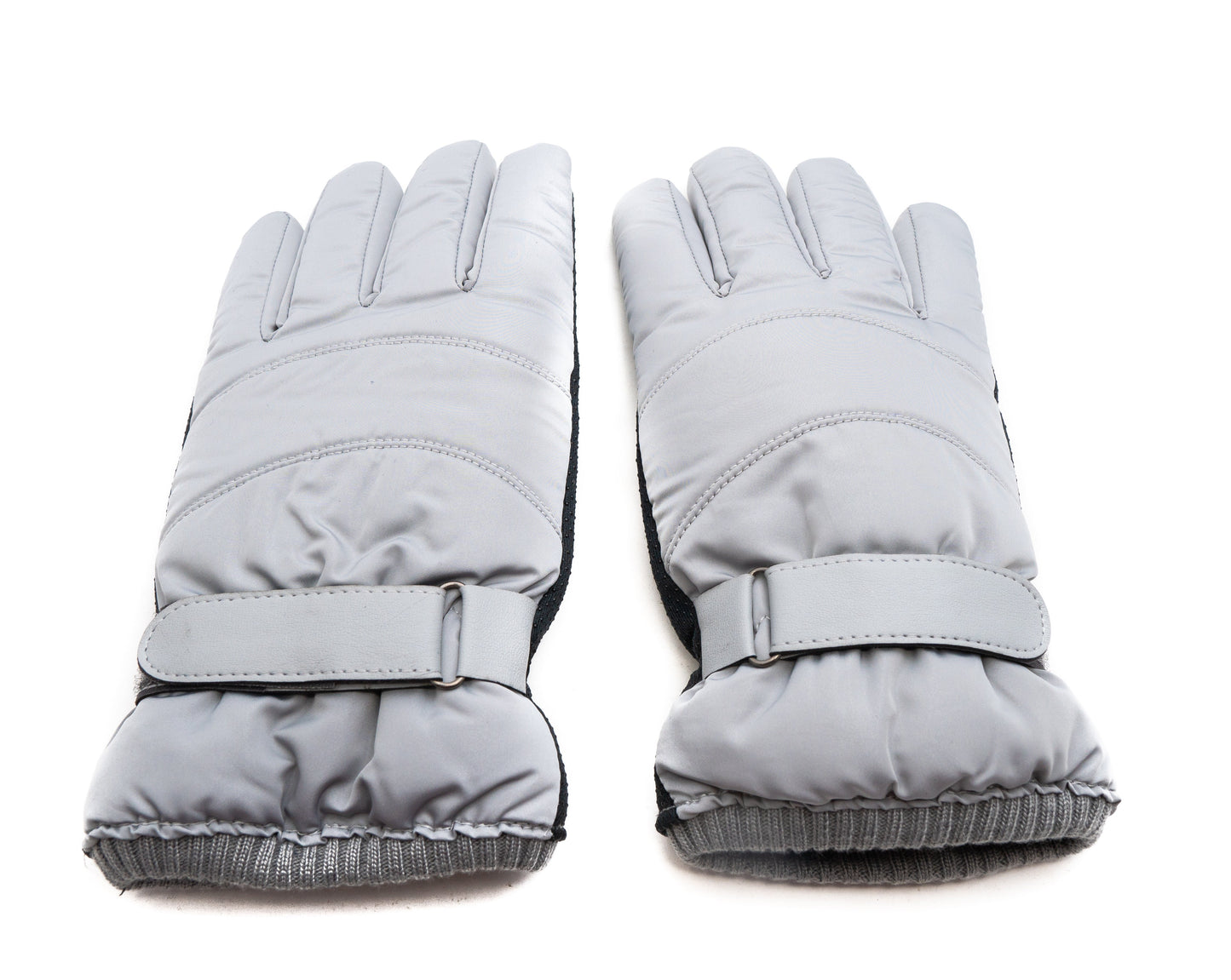 SYSTEM-S Anti Rutsch Handschuhe aus Polyester für Smartphones Touch Bildschirme in Grau