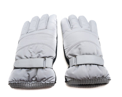 SYSTEM-S Anti Rutsch Handschuhe aus Polyester für Smartphones Touch Bildschirme in Grau