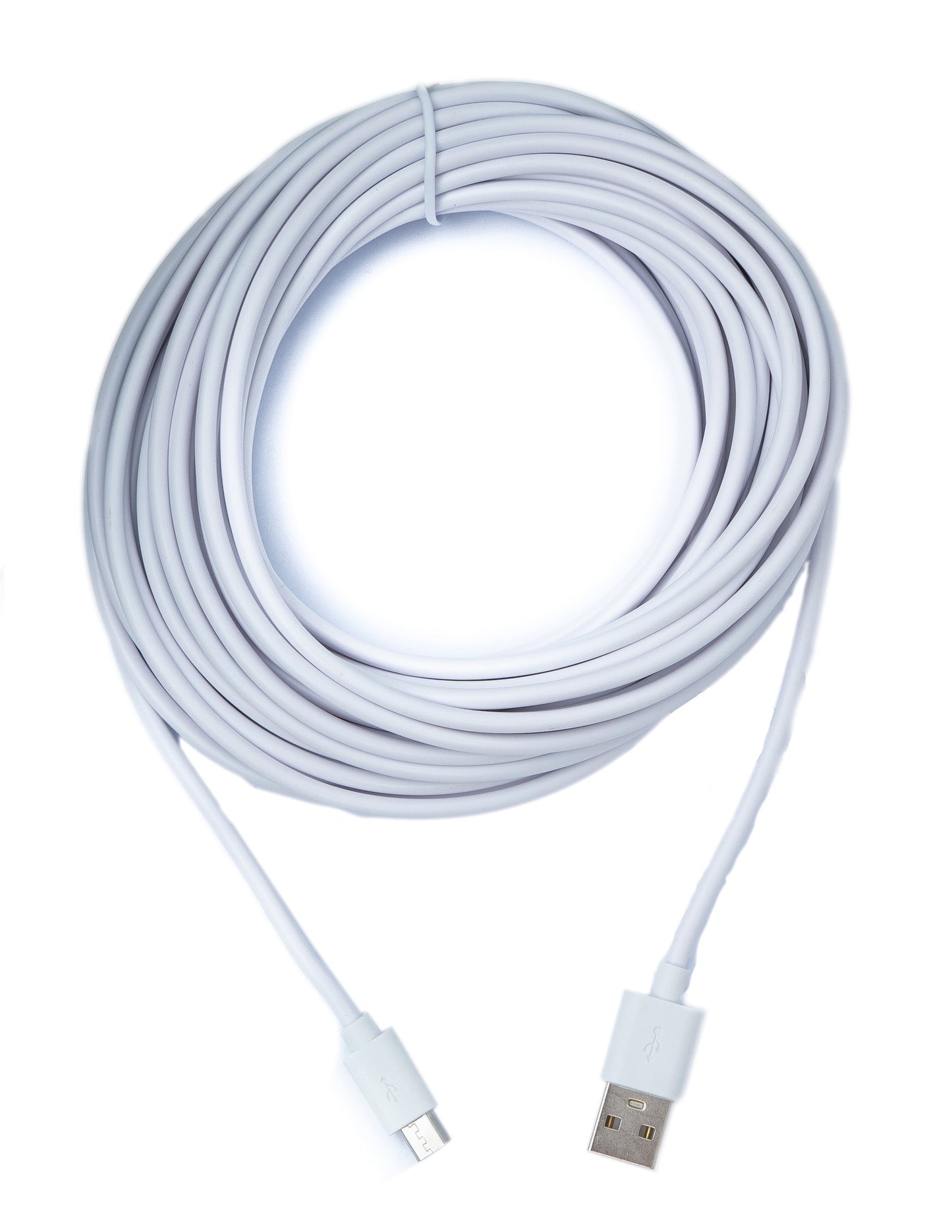 SYSTEM-S USB 2.0 Kabel 100 cm Micro B Stecker zu Typ A Stecker in Weiß