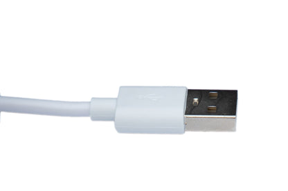 SYSTEM-S USB 2.0 Kabel 100 cm Micro B Stecker zu Typ A Stecker in Weiß