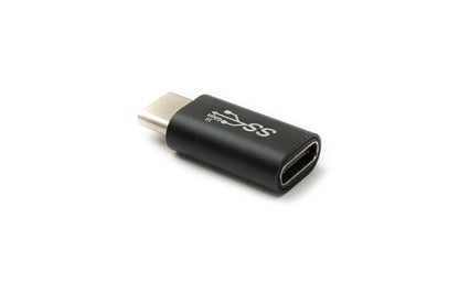 SYSTEM-S USB 3.1 Adapter Typ C Stecker zu Buchse Kabel in Schwarz