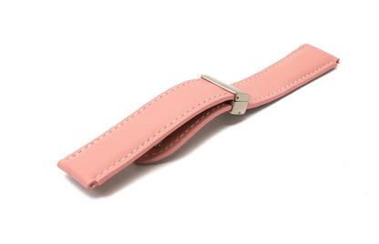 SYSTEM-S Armband 20 mm aus Leder für Samsung Galaxy Watch 5 4 Smartwatch in Pink