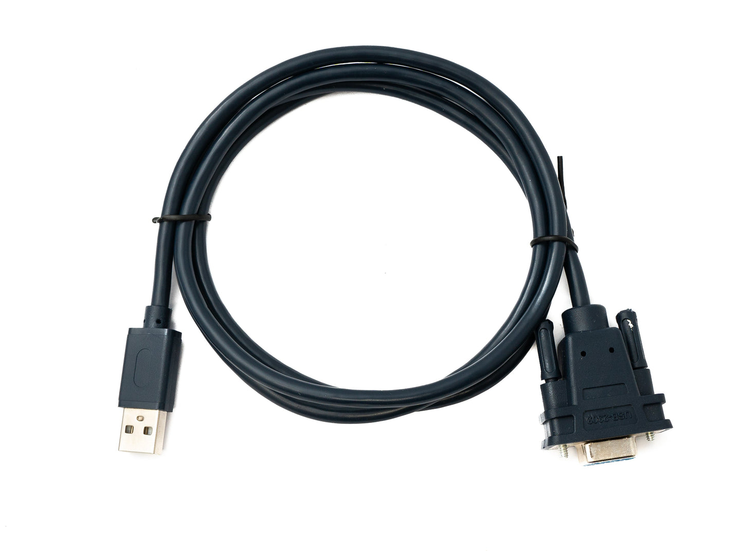 SYSTEM-S USB 2.0 Kabel 120 cm Typ A Stecker zu RS232 DB9 Buchse in Schwarz