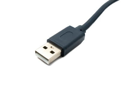 SYSTEM-S USB 2.0 Kabel 120 cm Typ A Stecker zu RS232 DB9 Buchse in Schwarz