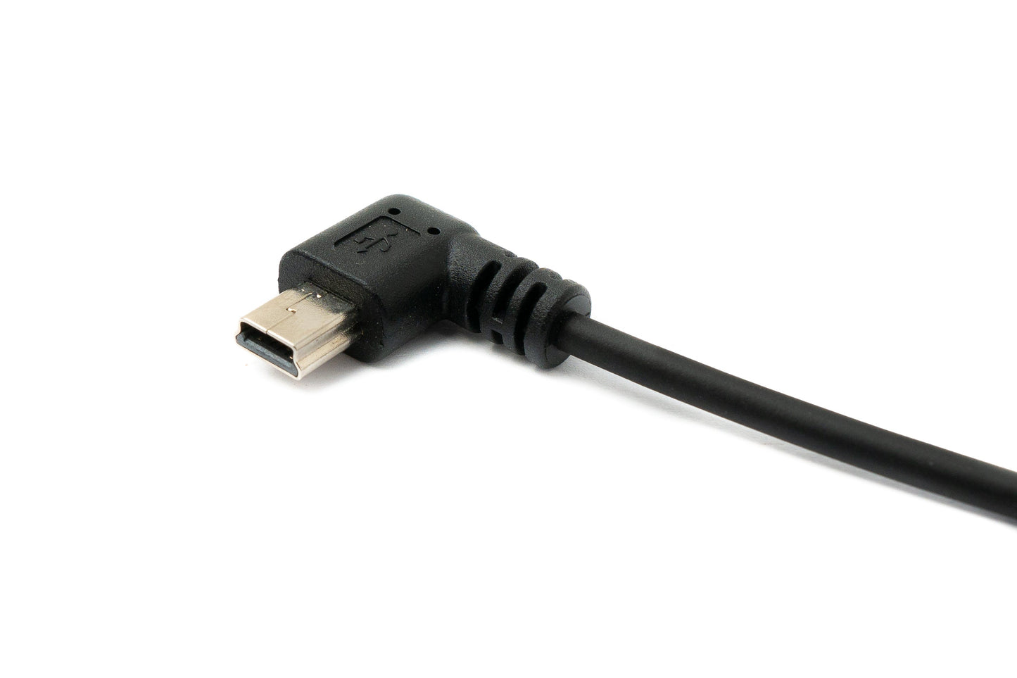 SYSTEM-S USB 2.0 cable 120 cm Type A male to Mini B male spiral angle in black