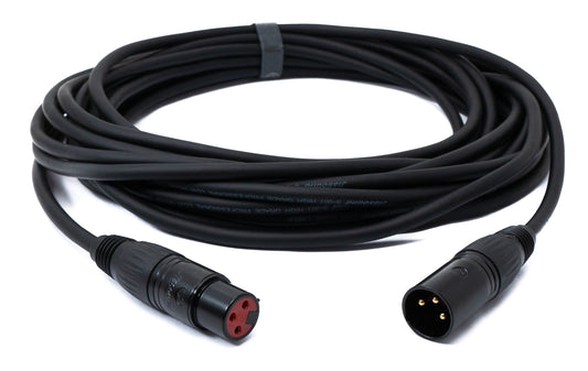 SYSTEM-S Audio Kabel 10 m XLR 3 polig Stecker zu Buchse AUX in Schwarz