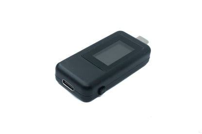 SYSTEM-S USB 3.1 Multimeter Spannung Watt Leistung Messgerät Typ C Tester in Schwarz