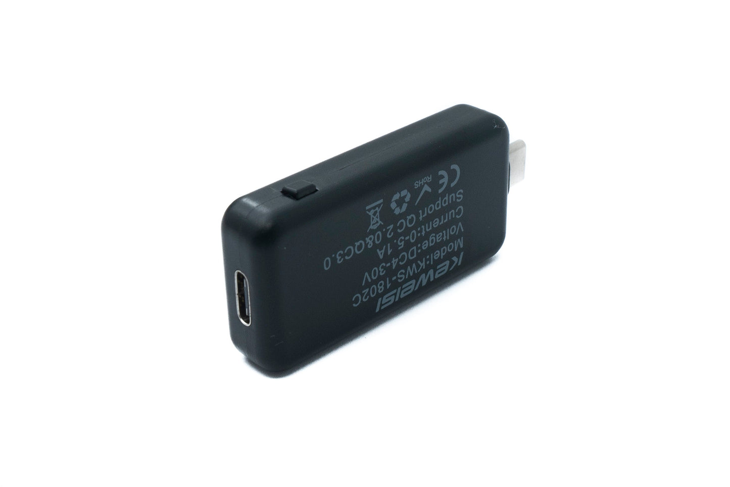 SYSTEM-S USB 3.1 Multimeter Spannung Watt Leistung Messgerät Typ C Tester in Schwarz