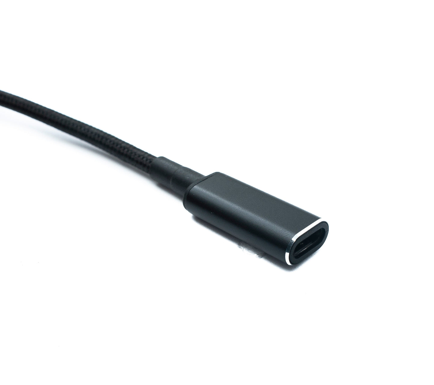 SYSTEM-S DC 20V Kabel 15 cm 5,5 x 3,0 Stecker zu USB 3.1 Typ C Buchse geflochten Winkel