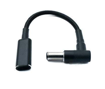 SYSTEM-S DC 20V Kabel 15 cm 6,0 x 1,4 Stecker zu USB 3.1 Typ C Buchse geflochten Winkel