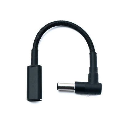 SYSTEM-S DC 20V Kabel 15 cm 6,0 x 1,4 Stecker zu USB 3.1 Typ C Buchse geflochten Winkel