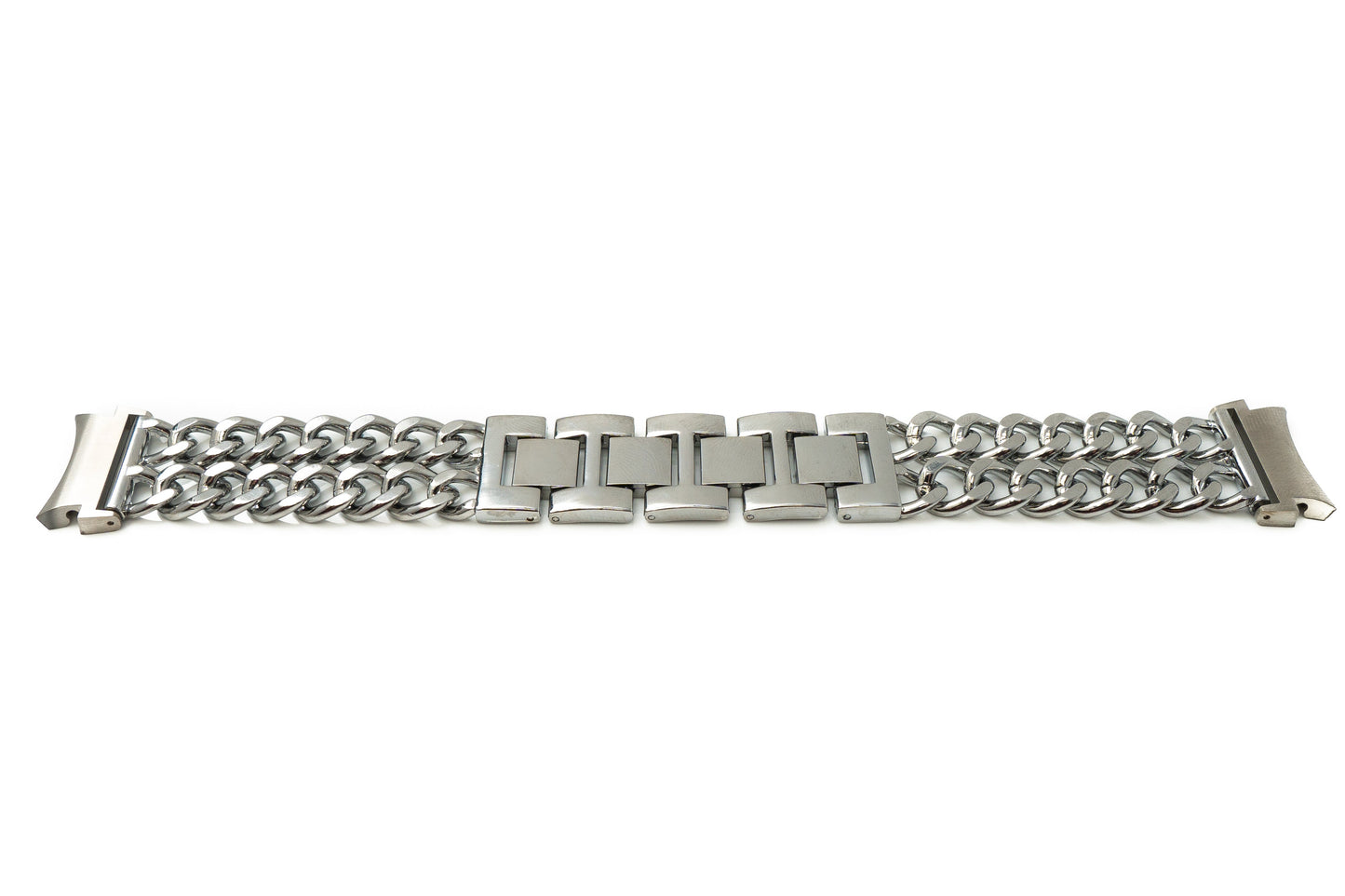 SYSTEM-S Armband 20 mm aus Metall für Samsung Galaxy Watch 4 Smartwatch in Grau