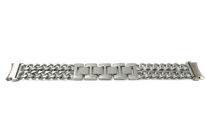 SYSTEM-S Armband 20 mm aus Metall für Samsung Galaxy Watch 4 Smartwatch in Grau