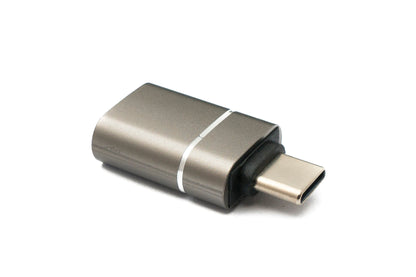 SYSTEM-S USB 3.1 Adapter Typ C Stecker zu 3.0 A Buchse 5 Gbit/s 100W in Anthrazit Weiß