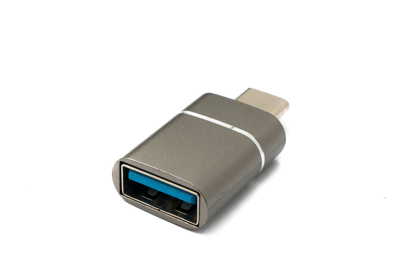SYSTEM-S USB 3.1 Adapter Typ C Stecker zu 3.0 A Buchse 5 Gbit/s 100W in Anthrazit Weiß