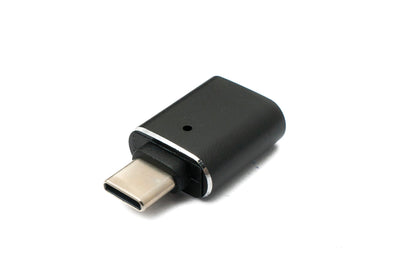SYSTEM-S USB 3.1 adapter type C male to 3.0 A female with indicator light 5 Gbit/s 100W in black