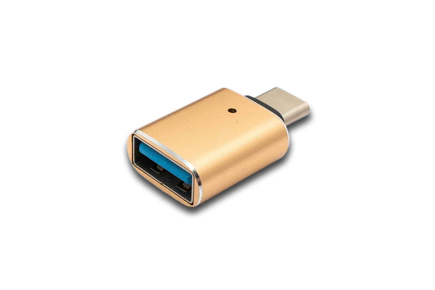 SYSTEM-S USB 3.1 Adapter Typ C Stecker zu 3.0 A Buchse mit Kontrollleuchte 5 Gbit/s 100W in Rosa Gelb
