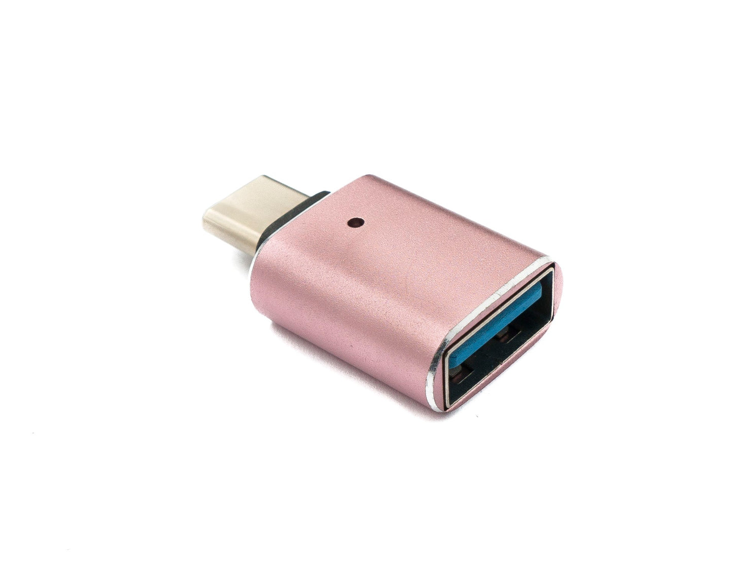 SYSTEM-S USB 3.1 Adapter Typ C Stecker zu 3.0 A Buchse mit Kontrollleuchte 5 Gbit/s 100W in Pink