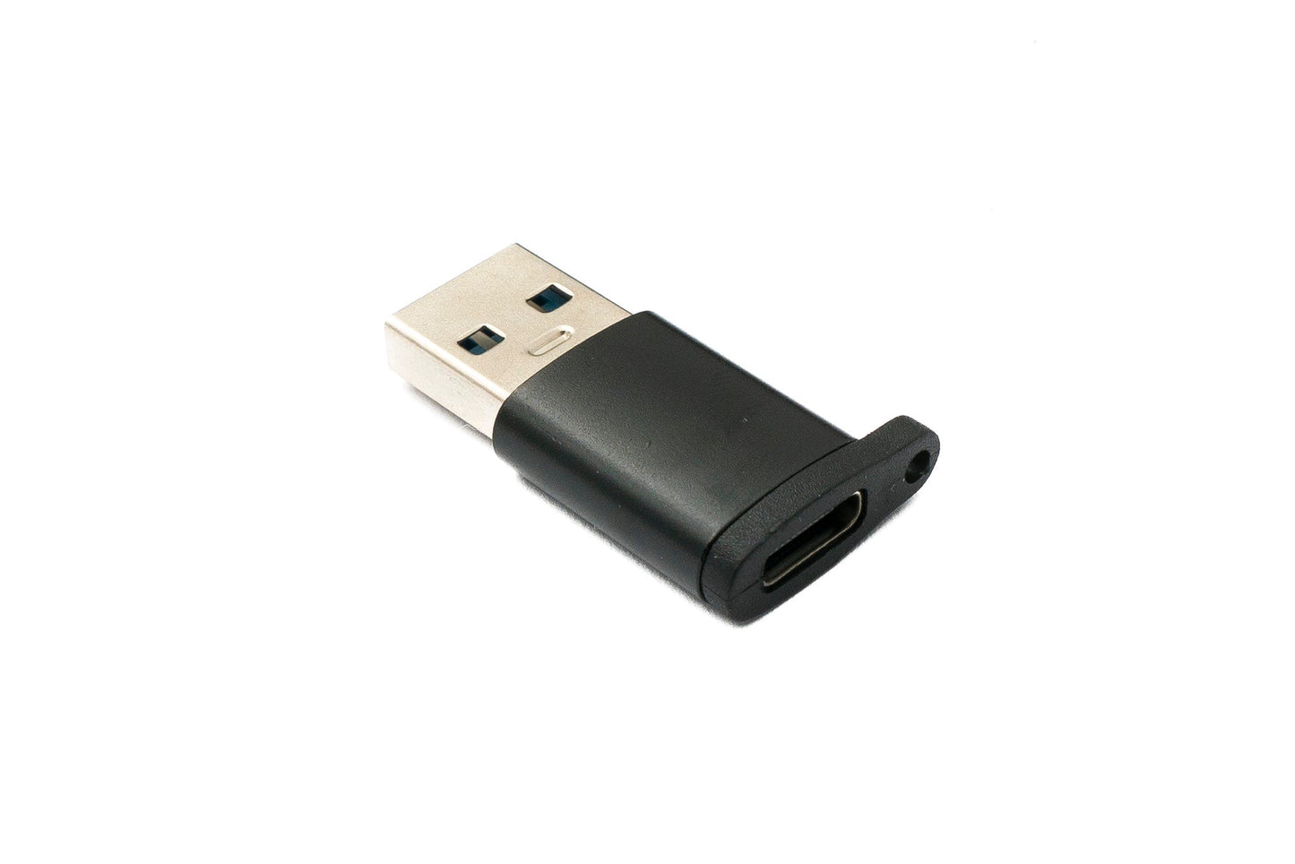 SYSTEM-S USB 3.1 Adapter Typ C Buchse zu 3.0 A Stecker Schlaufe 5 Gbit/s 100W in Schwarz