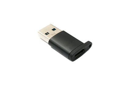 SYSTEM-S USB 3.1 Adapter Typ C Buchse zu 3.0 A Stecker Schlaufe 5 Gbit/s 100W in Schwarz