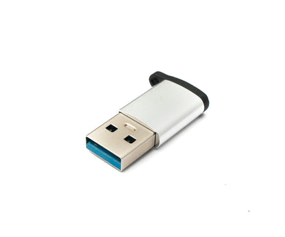 SYSTEM-S USB 3.1 Adapter Typ C Buchse zu 3.0 A Stecker Schlaufe 5 Gbit/s 100W in Anthrazit