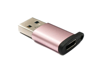 SYSTEM-S USB 3.1 Adapter Typ C Buchse zu 3.0 A Stecker Schlaufe 5 Gbit/s 100W in Pink