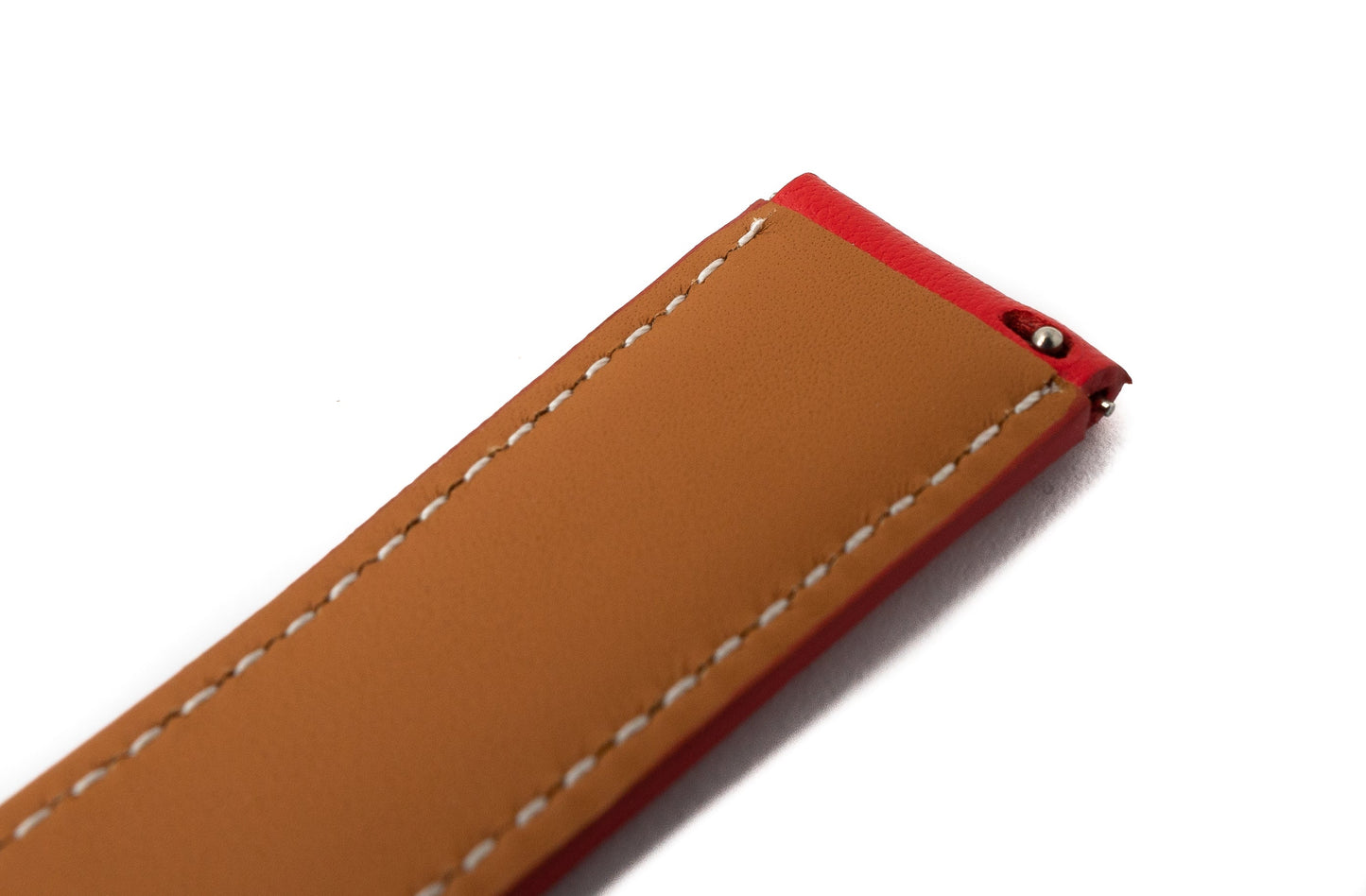 SYSTEM-S 20 mm leather strap for Samsung Galaxy Watch 5 4 Smartwatch in red