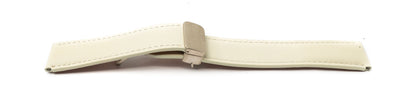 SYSTEM-S 20 mm leather strap for Samsung Galaxy Watch 5 4 Smartwatch in white