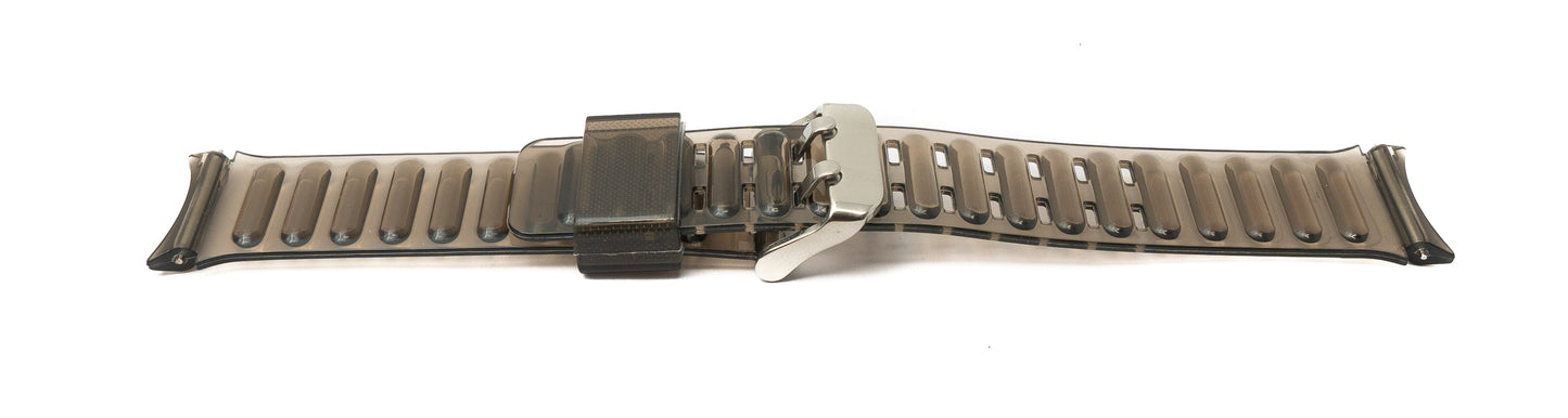 SYSTEM-S Armband 20 mm TPU für Samsung Galaxy Watch 5 4 Smartwatch Transparent Schwarz