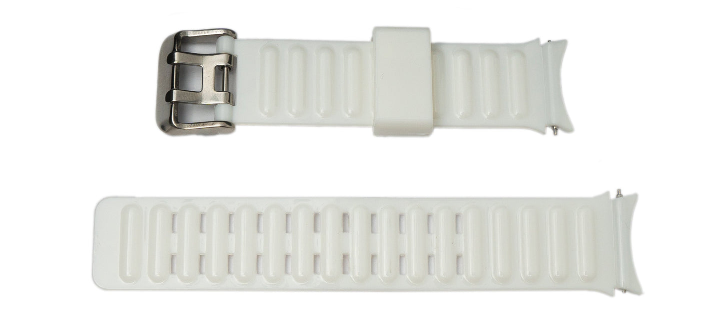 SYSTEM-S 20 mm TPU strap for Samsung Galaxy Watch 5 4 Smartwatch in white