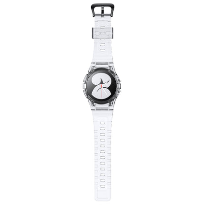 SYSTEM-S Hülle und Armband 40 mm TPU für Samsung Galaxy Watch 5 4 Smartwatch Transparent