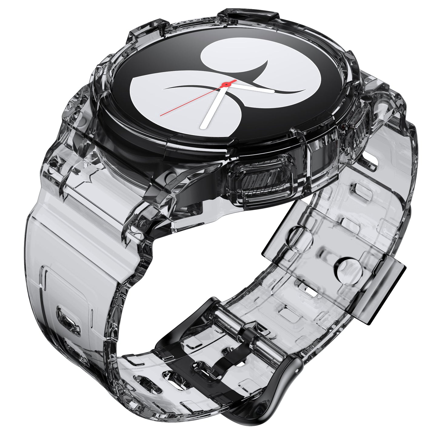 SYSTEM-S case and strap 40 mm TPU for Samsung Galaxy Watch 5 4 in Black Transparent