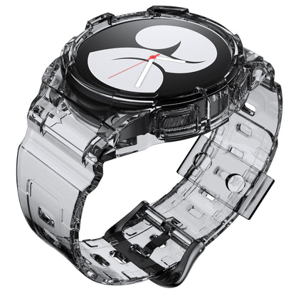 SYSTEM-S case and strap 40 mm TPU for Samsung Galaxy Watch 5 4 in Black Transparent