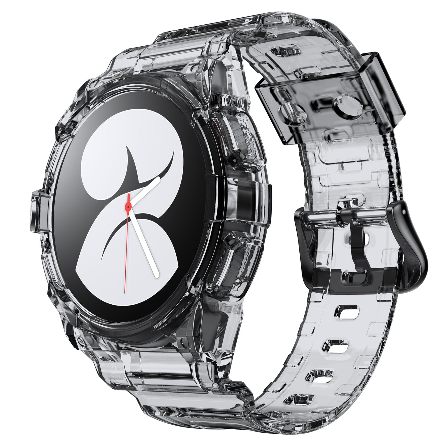 SYSTEM-S case and strap 40 mm TPU for Samsung Galaxy Watch 5 4 in Black Transparent