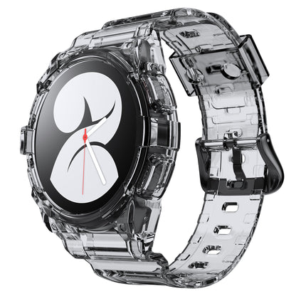 SYSTEM-S case and strap 40 mm TPU for Samsung Galaxy Watch 5 4 in Black Transparent