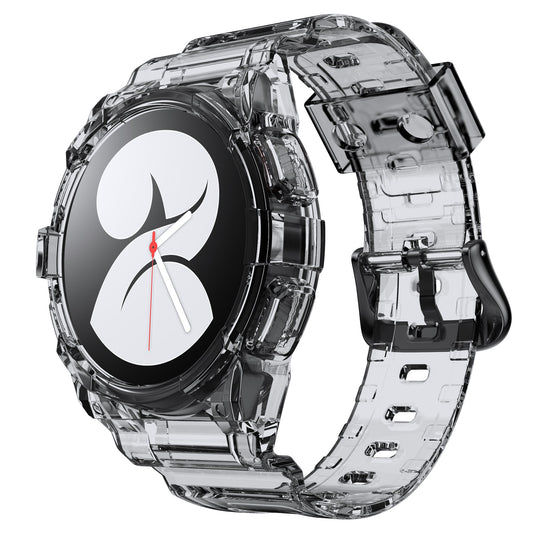 SYSTEM-S case and strap 40 mm TPU for Samsung Galaxy Watch 5 4 in Black Transparent