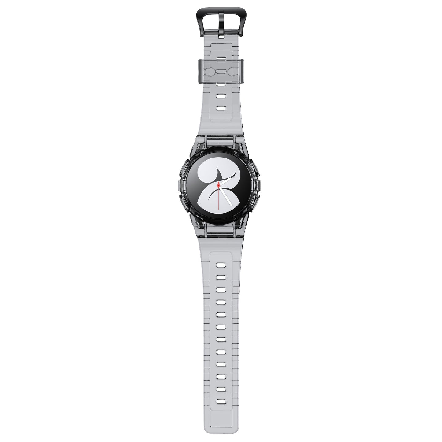 SYSTEM-S case and strap 40 mm TPU for Samsung Galaxy Watch 5 4 in Black Transparent
